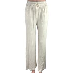 Beyond Yoga Ivory Ribbed Trousers